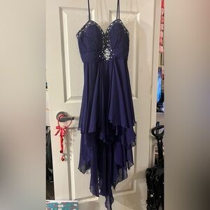 Elegant Purple Prom Dress with Embellishments